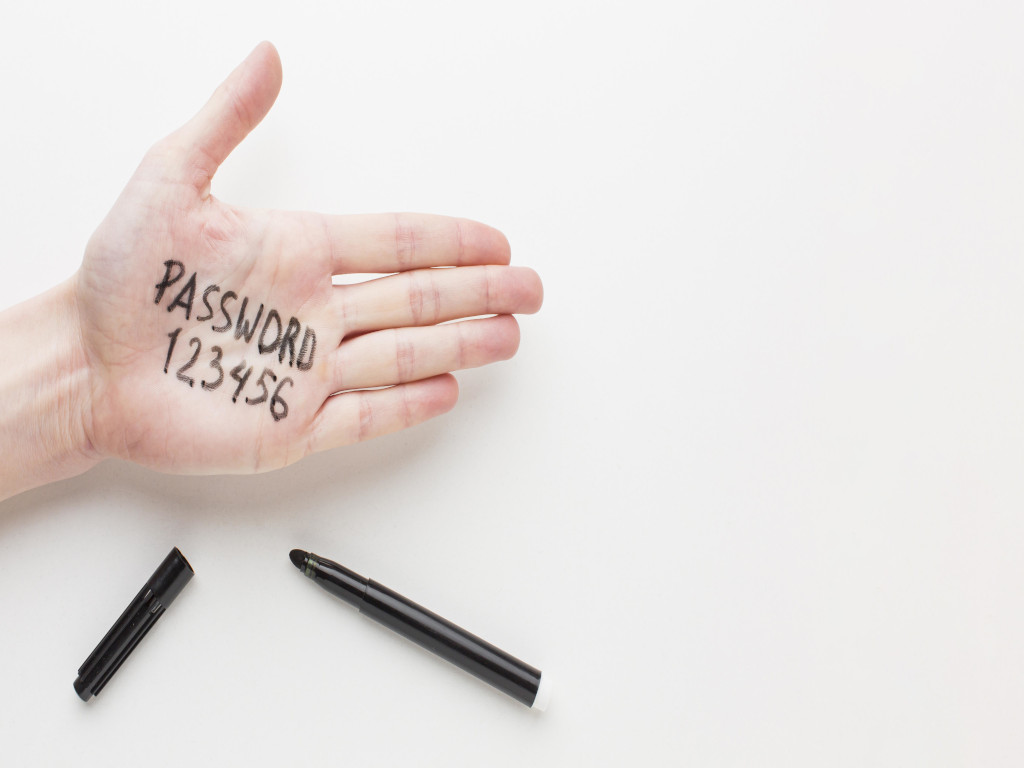 Don't write password on hand